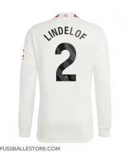 Günstige Manchester United Victor Lindelof #2 3rd trikot 2023-24 Langarm